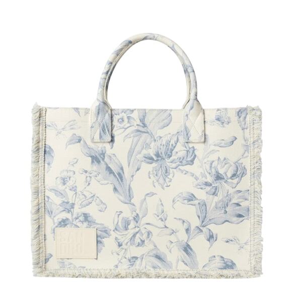 Sandro Handbags - Sandro Blue White Toile Big Tote Bag European French Vacation Beach 16x13x7 $449